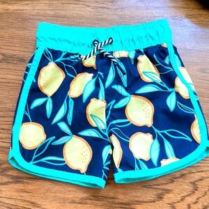 Boys 12 month  shorts swim trunks lemon print